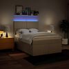 vidaXL Boxspring posteľ s matracom kr&eacute;mov&yacute; 140x190 cm l&aacute;tka