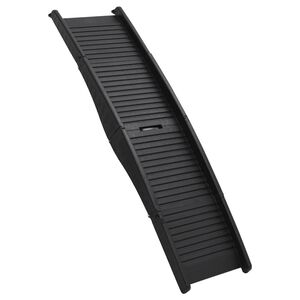vidaXL Skladacia rampa pre psa čierna 153x40x12,5 cm plastov&aacute;