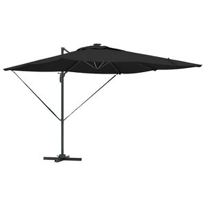 vidaXL Slnečn&iacute;k Čierna 286 x 284 x 270 cm Hlin&iacute;k a polyester