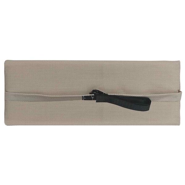 vidaXL Opierka hlavy na ležadlo sivohnedá 40x7,5x15 cm textilén