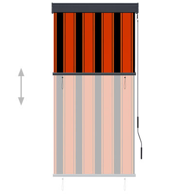 vidaXL Vonkajšia zatemňovacia roleta 80x250 cm oranžová a hnedá
