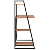 vidaXL Písací stôl s policami, čierny a hnedý 102x50x117 cm