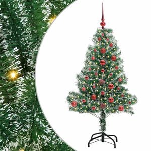 vidaXL Umel&yacute; vianočn&yacute; stromček, snehom obalen&yacute;, s LED svetlom 120 cm