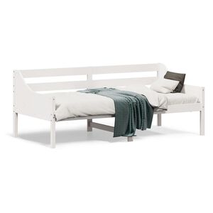 vidaXL Denn&aacute; posteľ s matracom biela 90x190 cm mas&iacute;vna borovica