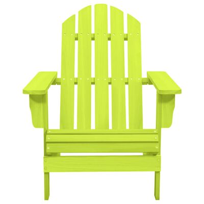 vidaXL Záhradná stolička Adirondack jedľový masív zelená