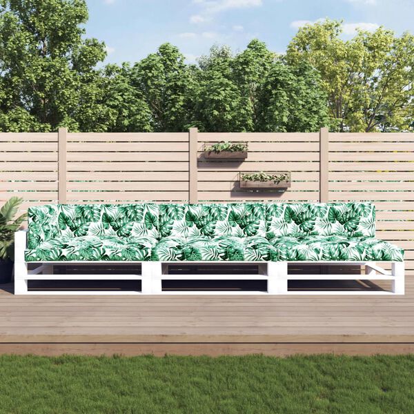 vidaXL Podložky na paletov&uacute; sedačku 7 ks vzor l&iacute;stia l&aacute;tka