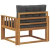 vidaXL Z&aacute;hradn&aacute; stredn&aacute; sedačka Pevn&eacute; ak&aacute;ciov&eacute; drevo Pr&iacute;rodn&aacute;