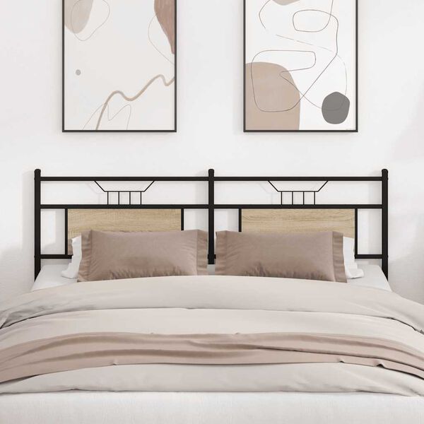 vidaXL N&aacute;hradn&eacute; čelo postele dub Sonoma 160 cm z dreva a ocele