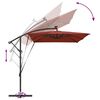 vidaXL Kantileverový banánový parasol Tehlová 294 x 200 x 254 cm
