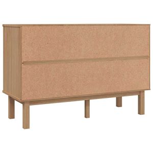 vidaXL Skrinka so z&aacute;suvkami OTTA, hnedo siv&aacute; 111x43x73,5 cm, borovica