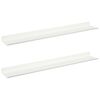 vidaXL Z&aacute;vesn&aacute; polica N&aacute;stenn&yacute; 2 pcs Biely 60 x 9 x 2,5 cm Oceľ