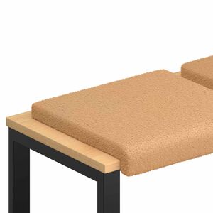 vidaXL Vank&uacute;&scaron; na lavičku 2 ks Sherpa l&aacute;tka B&eacute;žov&aacute; Hĺbka 35 cm