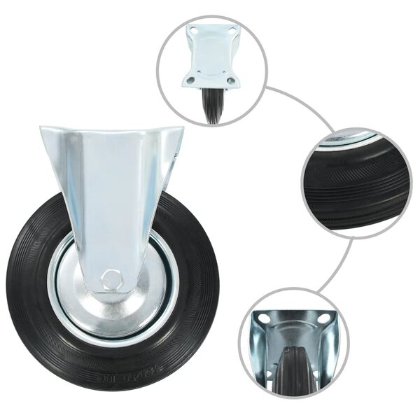 vidaXL Kolieska 12 ks, 200 mm