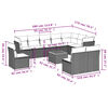 vidaXL 11-dielna záhradná sedacia súprava vankúše polyratan čierna