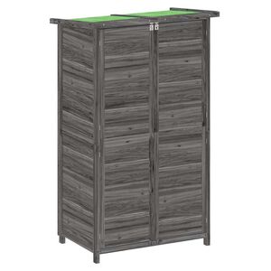 vidaXL Z&aacute;hradn&yacute; domček na n&aacute;radie siv&yacute; 83x57x140 cm mas&iacute;vna borovica