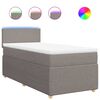 vidaXL Posteľn&yacute; r&aacute;m boxsping s matracom sivohned&yacute; 90x200 cm l&aacute;tka
