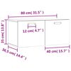 vidaXL N&aacute;stenn&aacute; skrinka leskl&aacute; biela 80x36,5x35 cm spracovan&eacute; drevo