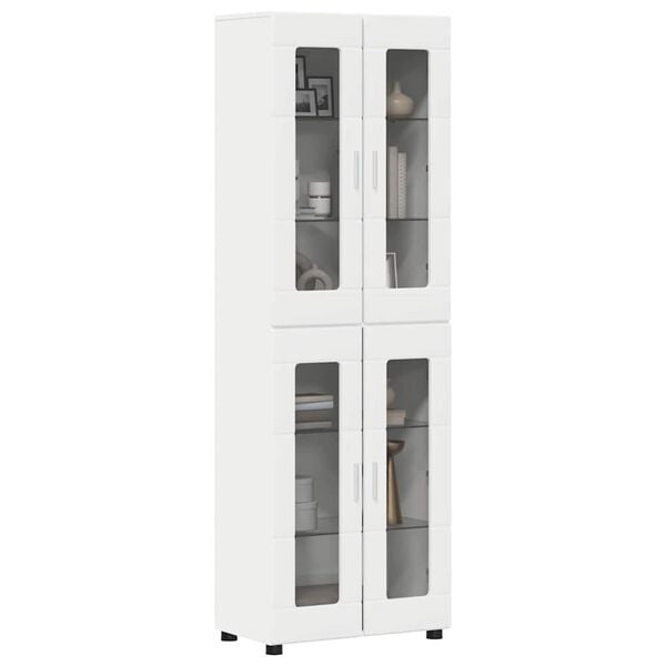 vidaXL Highboard FLORIN Biela 60 x 35 x 182 cm Kompozitn&eacute; drevo