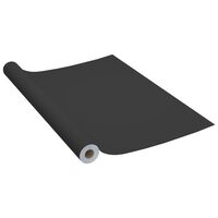vidaXL Samolepiacia fólia na nábytok čierna 500x90 cm PVC
