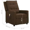 vidaXL Mas&aacute;žne kreslo, tmavohned&eacute;, l&aacute;tka