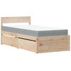 vidaXL Posteľ so z&aacute;suvkami a matracom 90x200 cm mas&iacute;vna borovica
