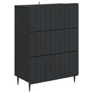 vidaXL Z&aacute;suvkov&yacute; kabinet Čierna 66 x 34,5 x 92 cm Kompozitn&eacute; drevo