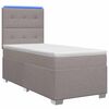 vidaXL Posteľ boxspring s matracom Sivohned&aacute; 90 x 200 cm L&aacute;tka