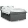 vidaXL Boxspring posteľ s matracom tmavosiv&aacute; 140x190 cm l&aacute;tka