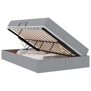 vidaXL Postel s &uacute;ložn&yacute;m prostorem a matrac&iacute; Svetlosiv&aacute; 120 x 190 cm