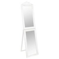 vidaXL Voľne stojace zrkadlo biele 40x160 cm
