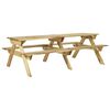 vidaXL Piknikov&yacute; st&ocirc;l s lavicami 220x122x72 cm impregnovan&aacute; borovica