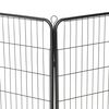 vidaXL Oceľov&aacute; ohr&aacute;dka pre psov s 8 panelmi 80x100 cm čierna