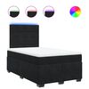 vidaXL Boxspring posteľ s matracom čierna 120x190 cm zamat