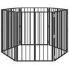 vidaXL Psia br&aacute;na 6 pcs Čierny 60 x 80 cm Pozinkovan&aacute; oceľ