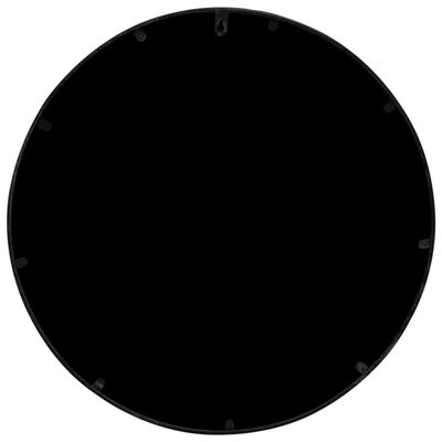 vidaXL Zrkadlo čierne 60x3 cm železo okrúhle interiérové