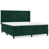 vidaXL Posteľn&yacute; r&aacute;m boxsping s matracom tmavozelen&yacute; 160x200 cm zamat