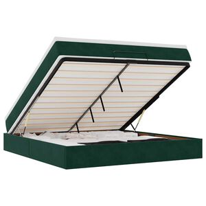 vidaXL Osmansk&aacute; posteľ s matracom Tmavo zelen&aacute; 160x200cm Zamat