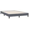 vidaXL Posteľn&yacute; r&aacute;m boxspring s matracom tmavosiv&yacute; 140x220 cm zamat