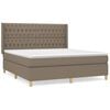 vidaXL Posteľn&yacute; r&aacute;m boxspring s matracom sivohned 180x200 cm l&aacute;tka