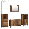 vidaXL Set kabinetov do k&uacute;peľne 4 ks Star&eacute; drevo 40 x 36 x 200,5 cm