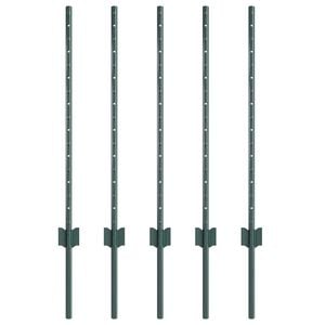 vidaXL Zabudovan&yacute; plotov&yacute; stĺpik 5 pcs Zelen&aacute; 120 cm