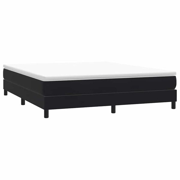 vidaXL Box Spring Posteľ bez matraca Čierna 180x220 cm Zamat