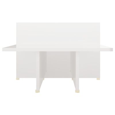 vidaXL Konferenčný stolík, lesklý biely 111,5x50x33cm kompozitné drevo