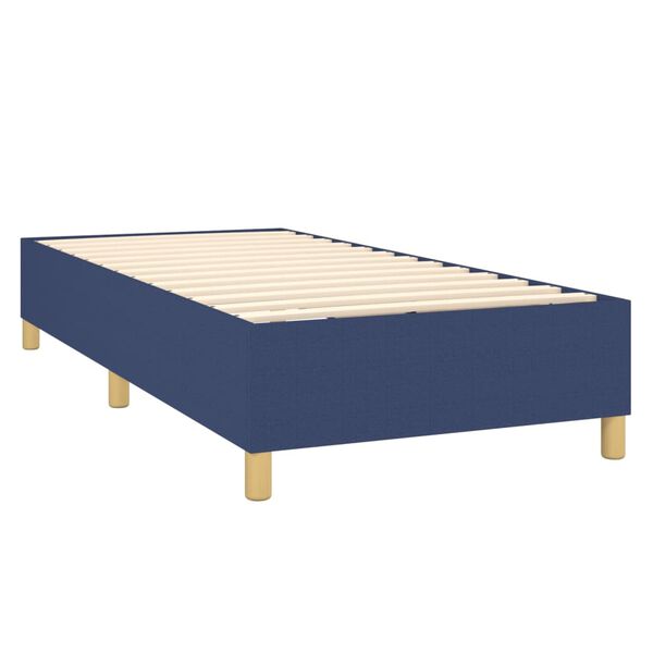 vidaXL Boxspring posteľ s matracom modr&aacute; 100x200 cm l&aacute;tka