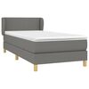 vidaXL Boxspring posteľ s matracom tmavosiv&aacute; 100x200 cm l&aacute;tka