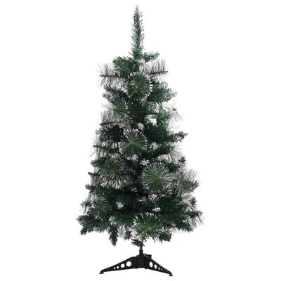 vidaXL Umelý vianočný stromček so stojanom, zeleno biely 90 cm, PVC