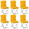 vidaXL Jed&aacute;lensk&eacute; stoličky 6 ks horčicovo-žlt&eacute; zamat