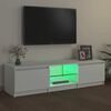 vidaXL TV skrinka s LED svetlami biela 140x40x36 cm