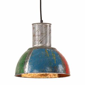 vidaXL Industri&aacute;lna z&aacute;vesn&aacute; lampa 25 W viacfarebn&aacute; okr&uacute;hla 28,5 cm E27