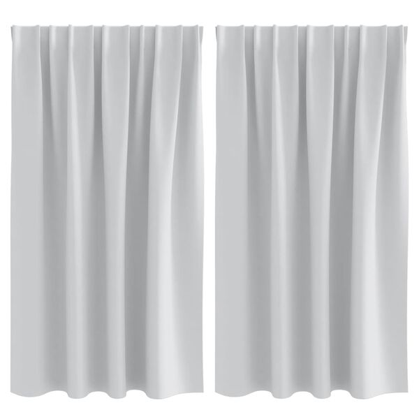 vidaXL Z&aacute;clony na zatemnenie s kr&uacute;žkami 2 pcs Bled&aacute; &scaron;ed&aacute; 140 x 140 cm